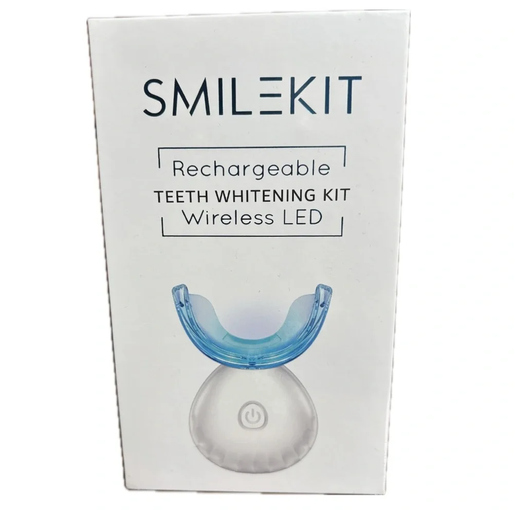 Factory Sealed SMILEKIT Rechargeable Teeth Whitening Kit Wireless LED technology